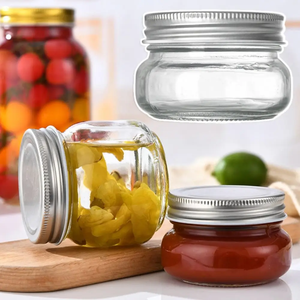 with Regular Mouth Lids Mason Jars with Sliver Lids Reusable Recyclable Microwave Safe Glass Canning Jars Food Grade 3