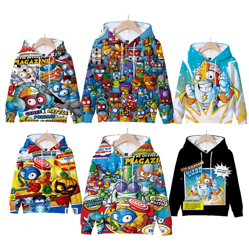 

Super Zings Hoodies Kids Boys Girls Pullover Hoodies Harajuku Streetwear Casual Sweatshirt Hooded Sportswear Tops for Children