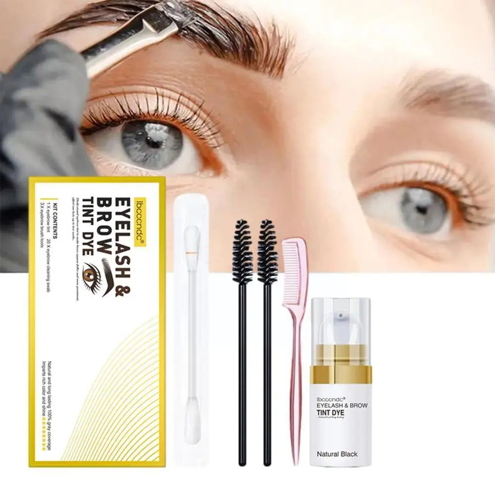 

Eyelash & Eyebrow Dye Tint Kit Waterproof 15 Mins Fast Makeup Brow Lasting Tools Lash Permanent Enhance Brow Long Dye Dye C7E9