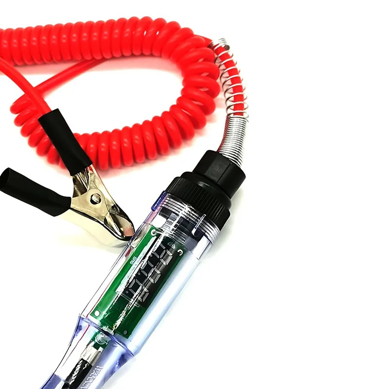 6V-24V Car Truck Voltage Circuit Tester Digital Display Long Probe Pen Light Bulb Automobile Diagnostic Tools Auto Repair Tool