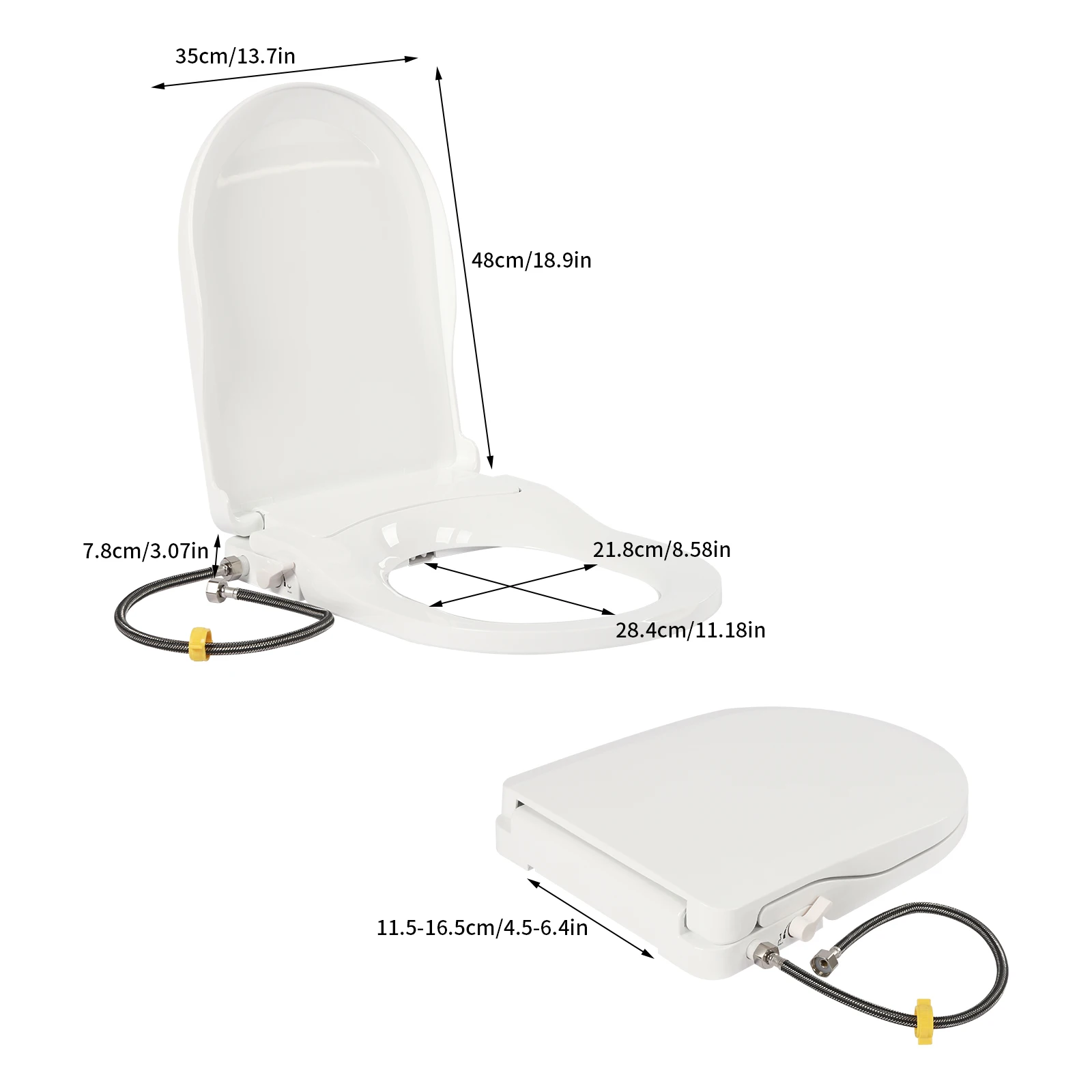 Non Electric Dual Nozzle Toilet Seat Image 6