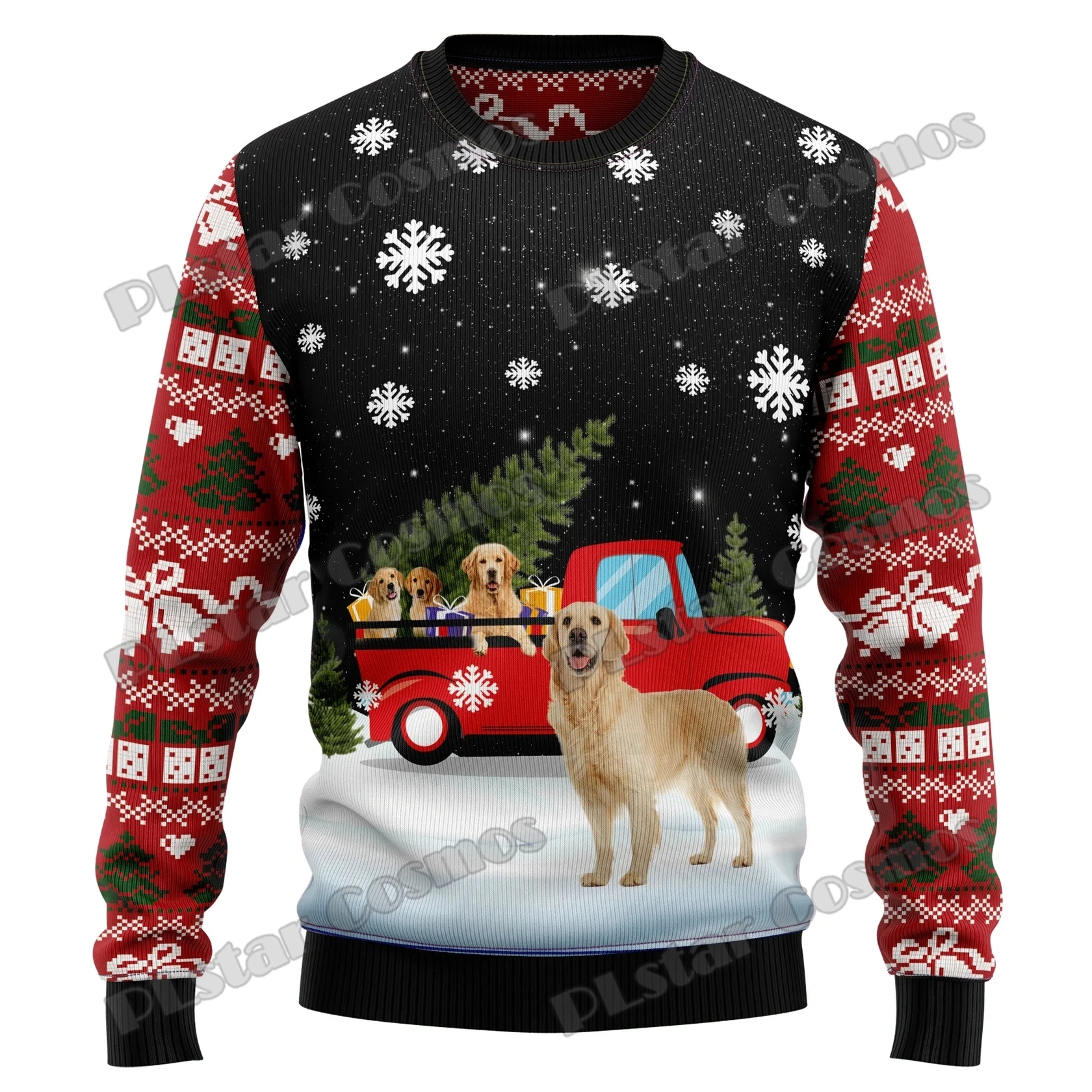 Lustiges Pferd Weihnachten Grafik 3D-gedruckt Mode Herren Hässlicher Weihnachtspullover Winter Unisex Casual Strickpullover Pullover MYY15 – Detail 15