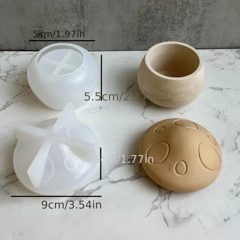 3D Mushroom House Silicone Mold DIY Aromatherapy Gypsum Candle Jar and Jewelry Box Epoxy Resin Home Decor silicone mold