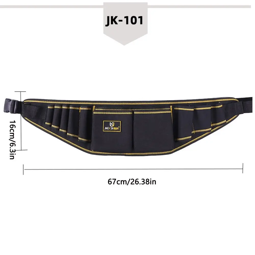 Oxford Cloth Waist Tool Pack Multifunctional with Adjustable Belt Waterproof Tool Bag Pouch Wear Resistant Tool Pocket Hardware
