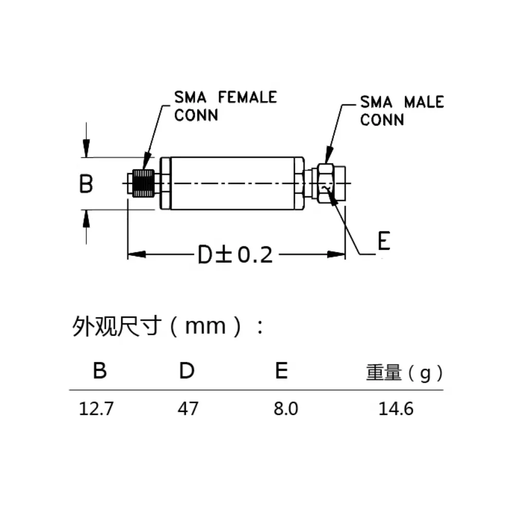 TV UHF 채널 대역 통과 필터, 작은 볼륨의 개별 LC 구성 요소, SMA 인터페이스, 470-770MHz