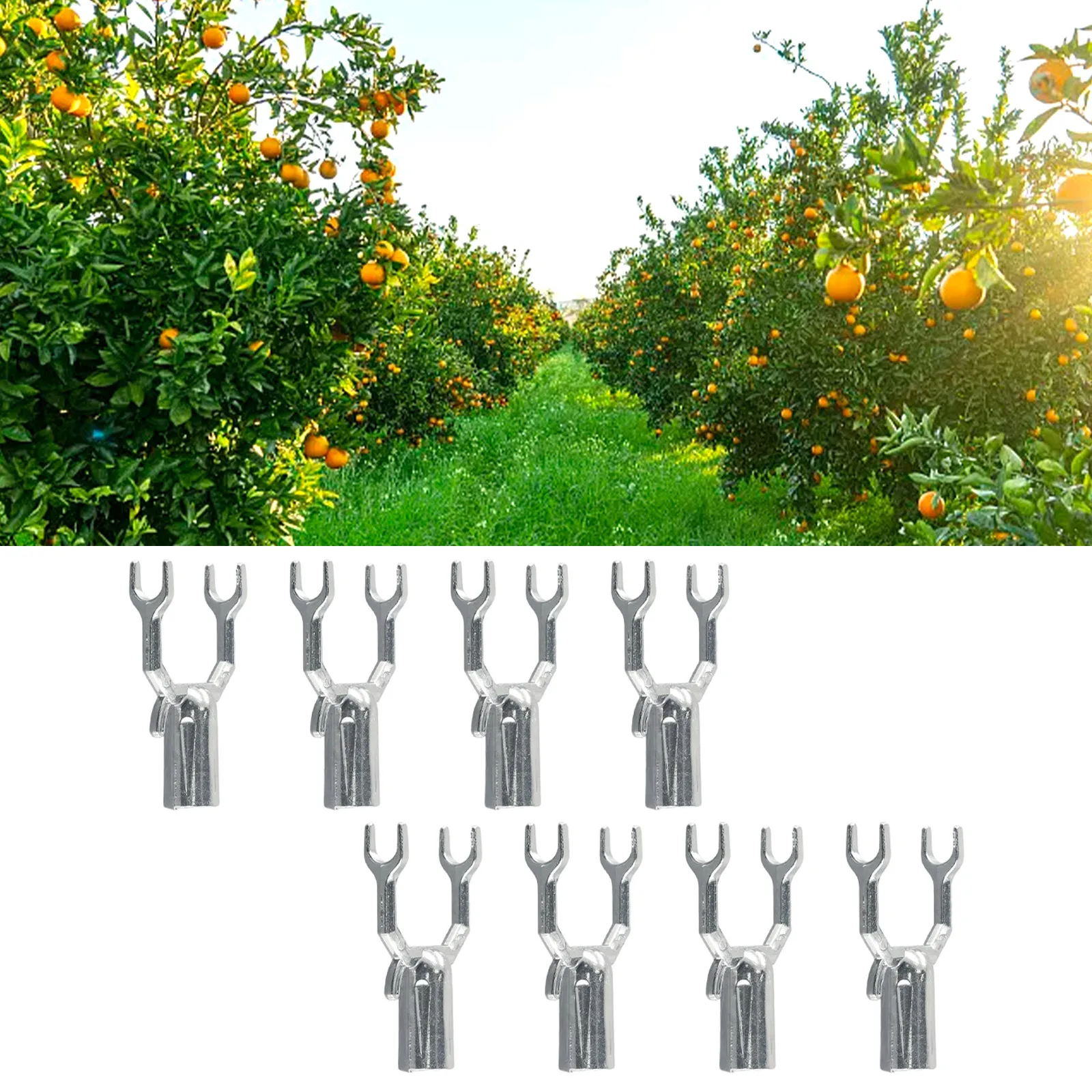 8 Supports De Branches En Alliage D'Aluminium Pour Arbres Fruitiers - Protection Anti-Vent 10x6cm