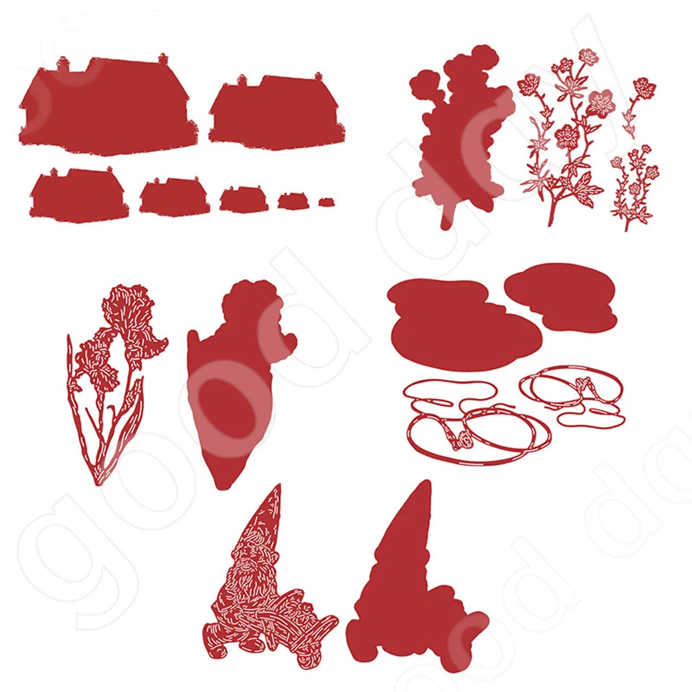 

Arrival 2022 New flowers and houses Metal Cutting Dies Scrapbook Diary Decoration Embossing Template DIY Greeting Card Handmade