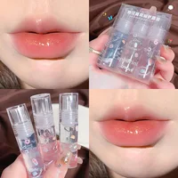 Cappuvini Peach Lip Oil Fresh Fruit Transparent Glass Lip Balm Long-Lasting Moisturizing Liquid Lipstick Lip Gloss Cosmetics 2