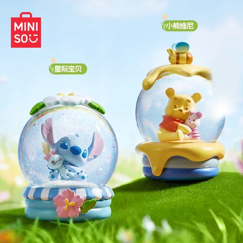 

Miniso Cute Winnie The Star Babies Sweet Embrace Theme Crystal Ball Handmade Delicate Ornaments Anime Kawaii Figure Kids Toys