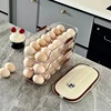 1pc Kitchen Egg Storage Box Refrigerator Fresh Plastic Carton Automatic Egg Roller Organizer Kitchen Countertop Egg Shelf 4