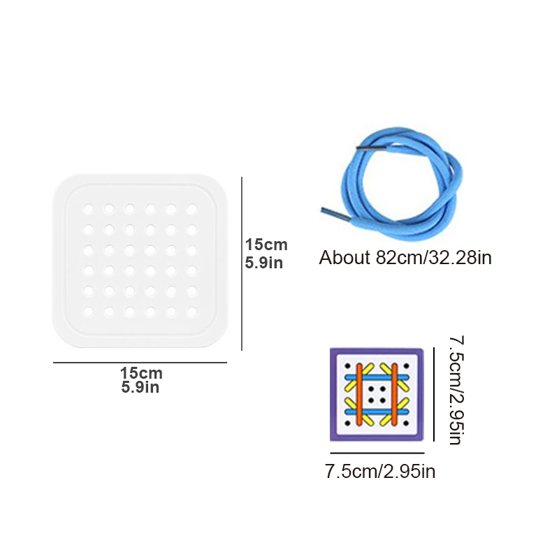 Montessori Shoelace Game Children Educational Toys Kids Life Skill Training Early Education Study Tie shoelace Color cognition 6