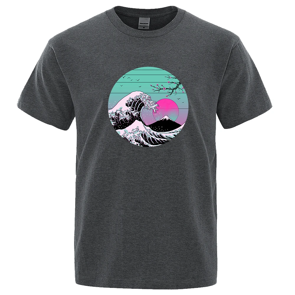 

Vaporwave T-shirt for Men Japan Style Tops Cotton O-Neck Short Sleeve T-shirts Male Vintage Basic Mens Clothes Harajuku Top Tees