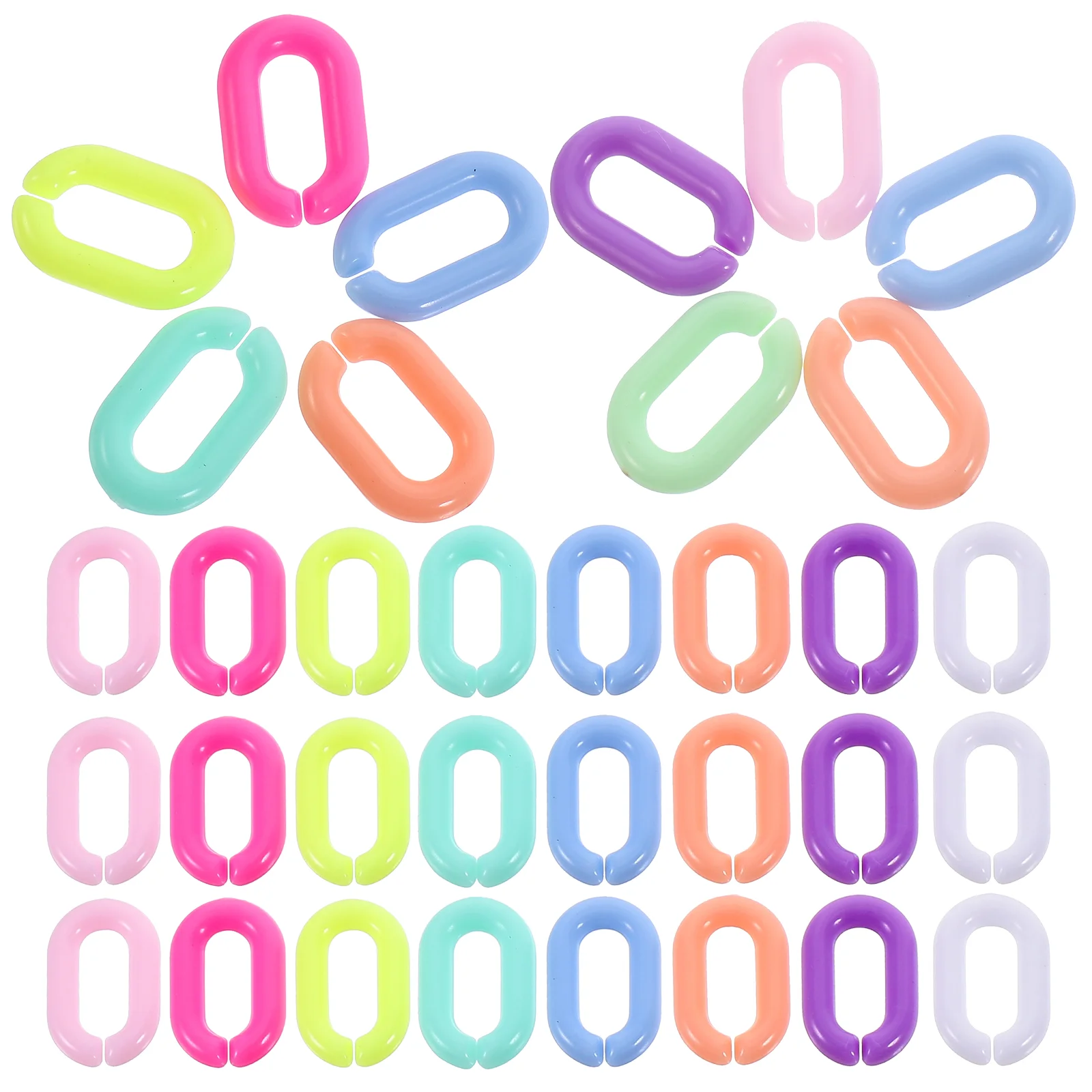 

800Pcs Purse Chain Link Connectors Acrylic Chain Link Rings Linking Rings for DIY Craft Making