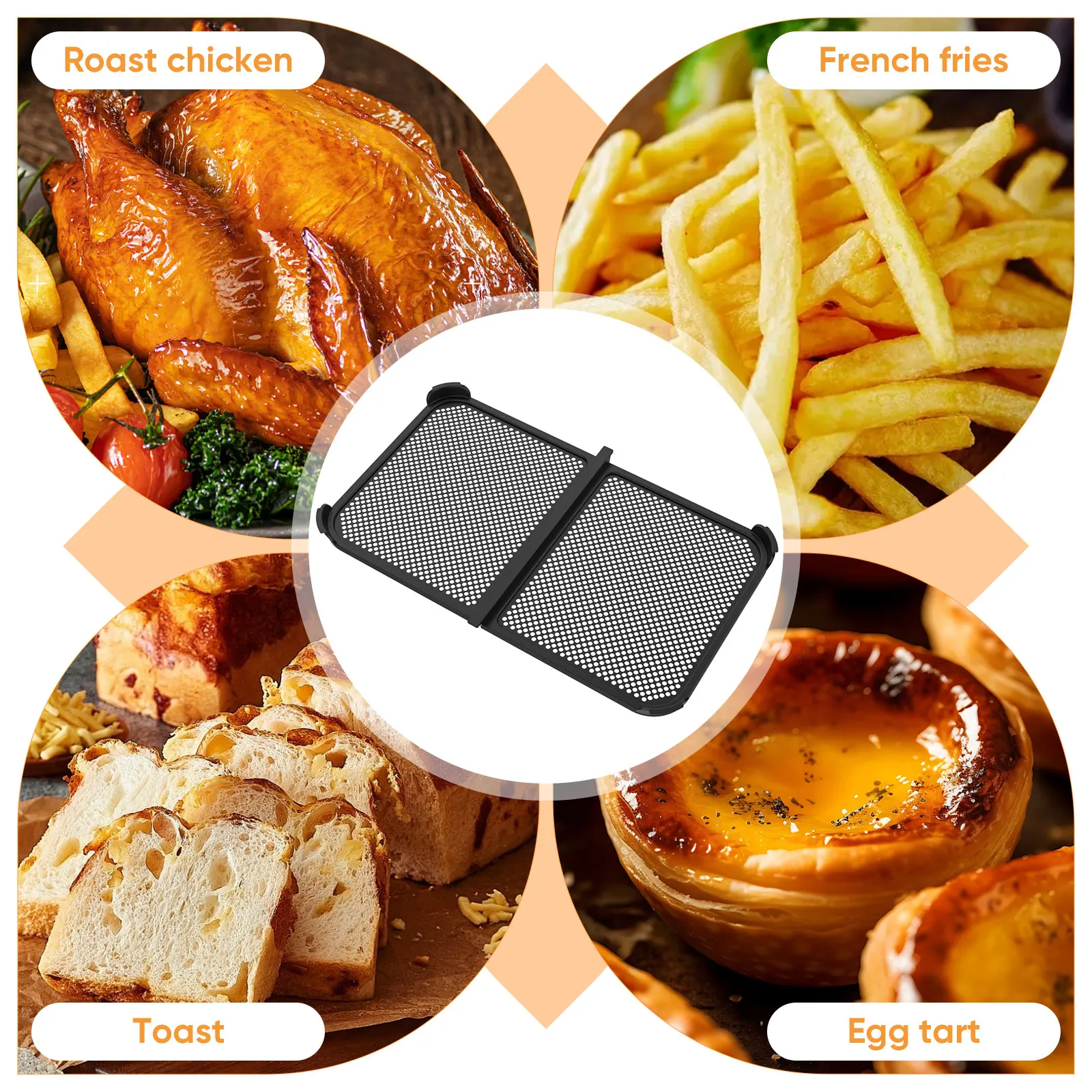 Protection Anti-éclaboussures Pour Friteuse Tefal Easy Fry XL Surface - Inox Avec Pieds Silicone