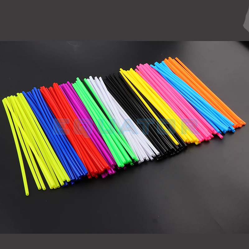 Motorcycle dirt pit parts 72Pcs Universal Motorcycle Dirt Bike Wheel Rim Spoke Cover Skins Wrap Tubes Decor Protector