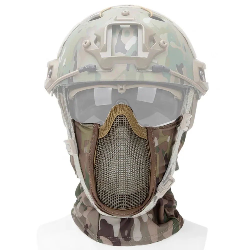 Tactical Balaclava Headgear Mask Airsoft Paintball Full Face Mask Breathable Outdoor Mesh Hunting Wargame CS Protection