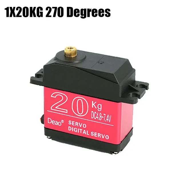Waterproof 20KG 25KG Servos 180 270 Degree Large Torque Digital Servo