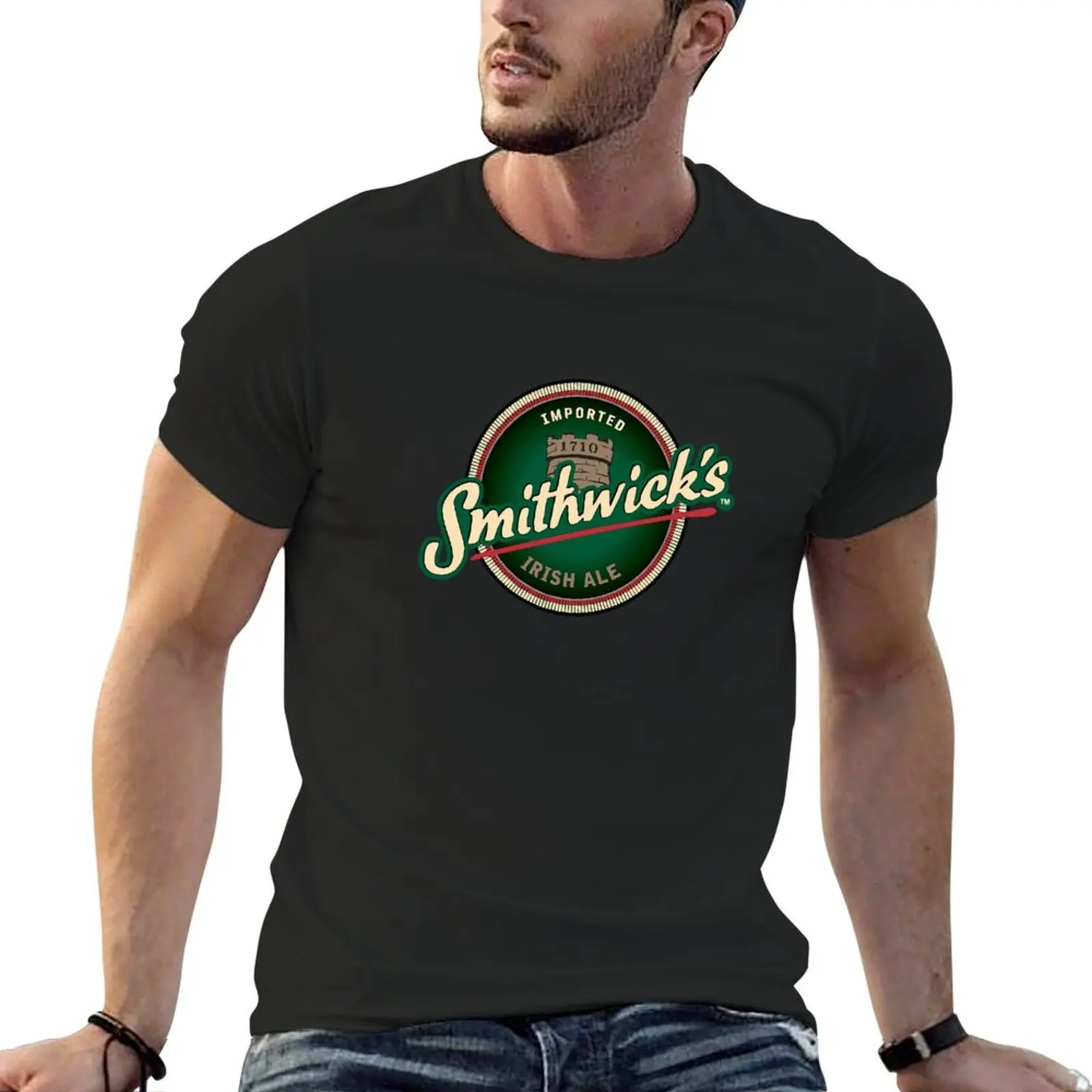 Фото Футболка Smithwick с изображением пива, принт с изображением животных для мальчиков, мужские рубашки №1