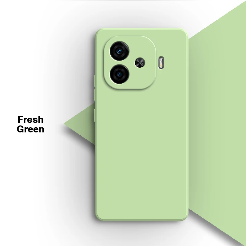 Vibrant Candy Color Soft Silicone Phone Case - Durable Liquid Silicone Back Cover