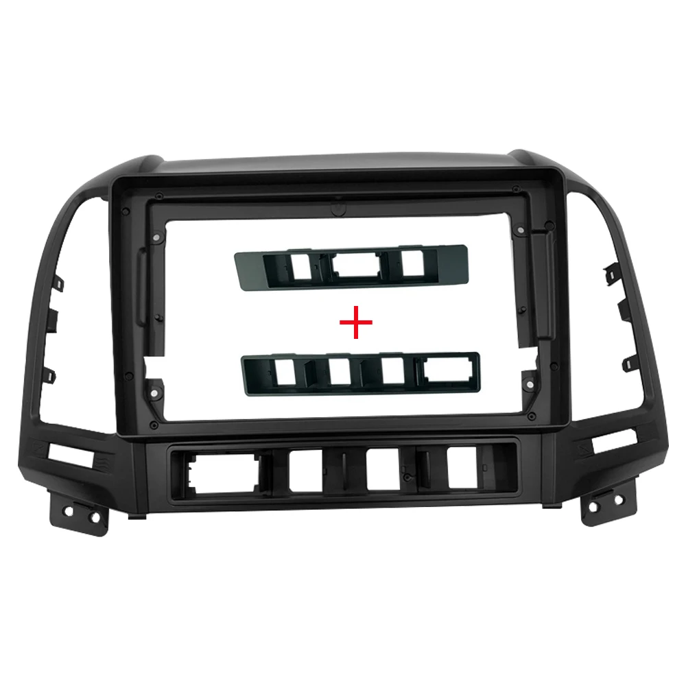 2 Din Car Radio Installation GPS Plastic Fascia Panel Frame and Cable for HYUNDAI Santa Fe IX45 2006~2012 Dash Mount Kit