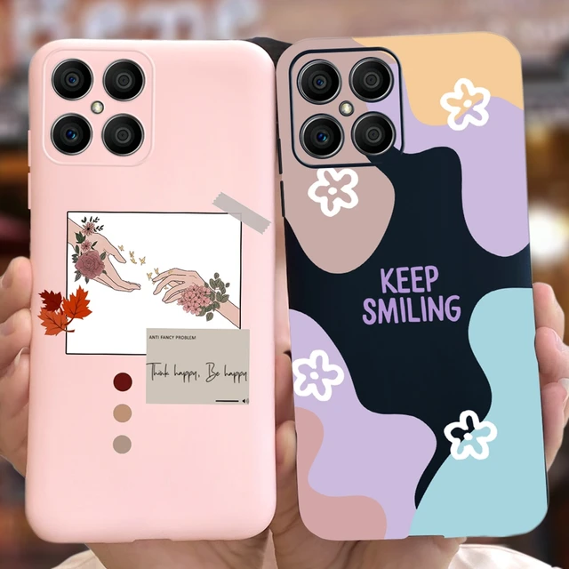 For Honor X8 4G 5G Case Honor X6 Phone Case Funda Cute Soft Silicone Matte  Cover For Huawei Honor X8 4G Bumper Love Heart Coque