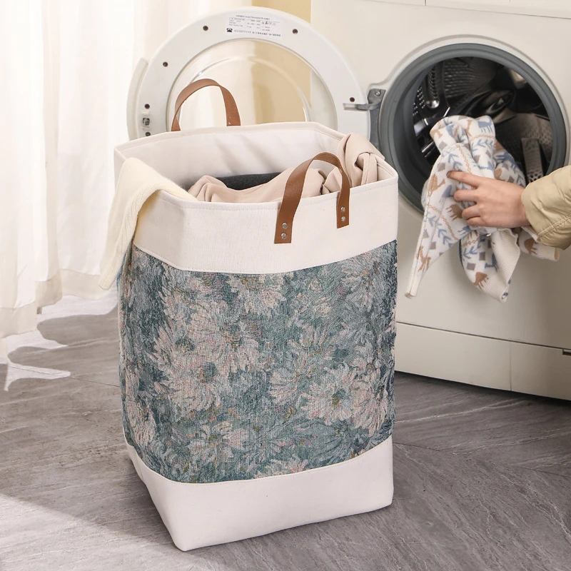 2024 Large Capacity Portable Laundry Basket Dirty Clothes Basket Fabric baskets for bedroom Folding Storage Basket Storage Box 3
