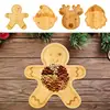 Wood Tray Christmas Decoration Christmas Dish Santa Tree Shape Charcuterie Tray Restaurant Dessert Board for Food Appetizers 1