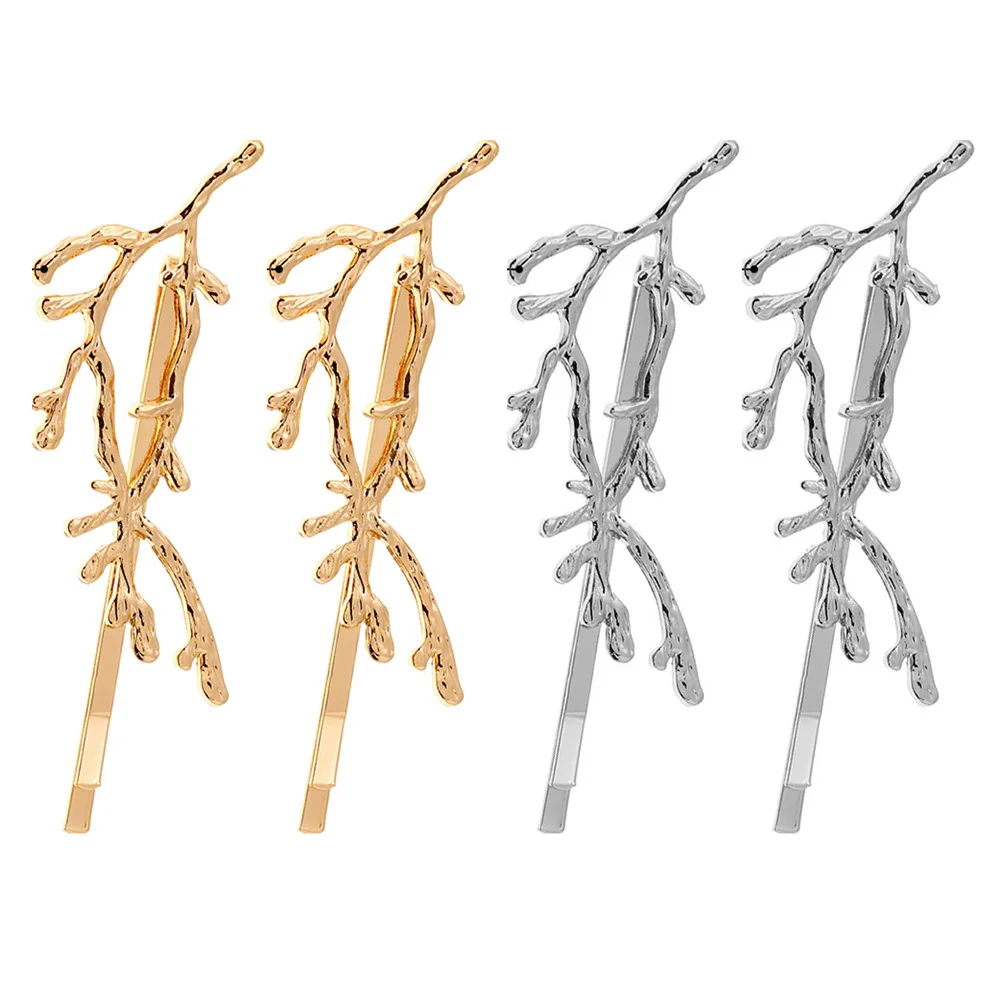 

Alloy Korean Style Branch Antlers Hair Clip Bar Shaped Headdress Graceful Headdresses Wedding Clips for Woman Bride