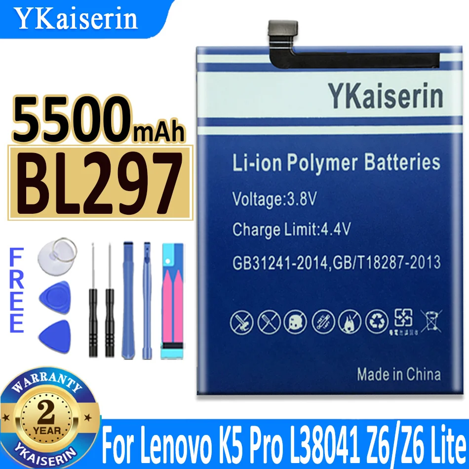 YKaiserin Battery BL297 BL296 for Lenovo K5 Pro L38111 L38041 Z6/Z6 ...