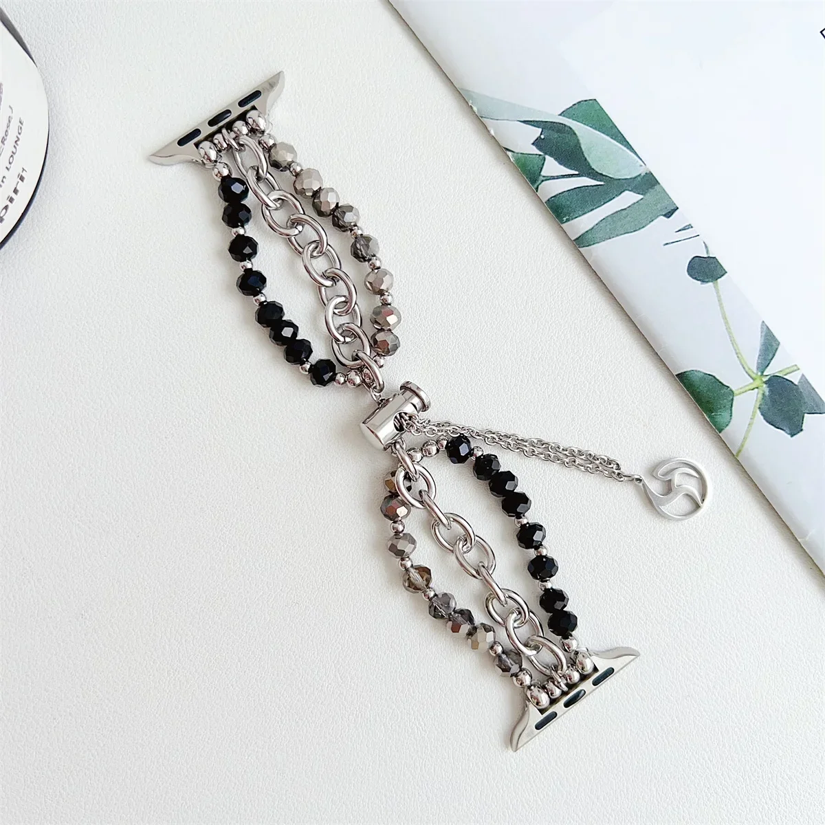 Bracelet de montre à bijoux pour iWatch Ultra 2 Series 10/9/8/7/6/5 Bracelet de montre tendance 42/44/45/46/49 mm 38/40/41 mm_voghion.com