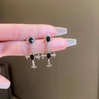 Gothic Cross Black Drill Drop Earrings Women Punk Halloween Jewellery Creativity Fashion Gorgeous Statement Jewelry Girl Gifts - Image 4