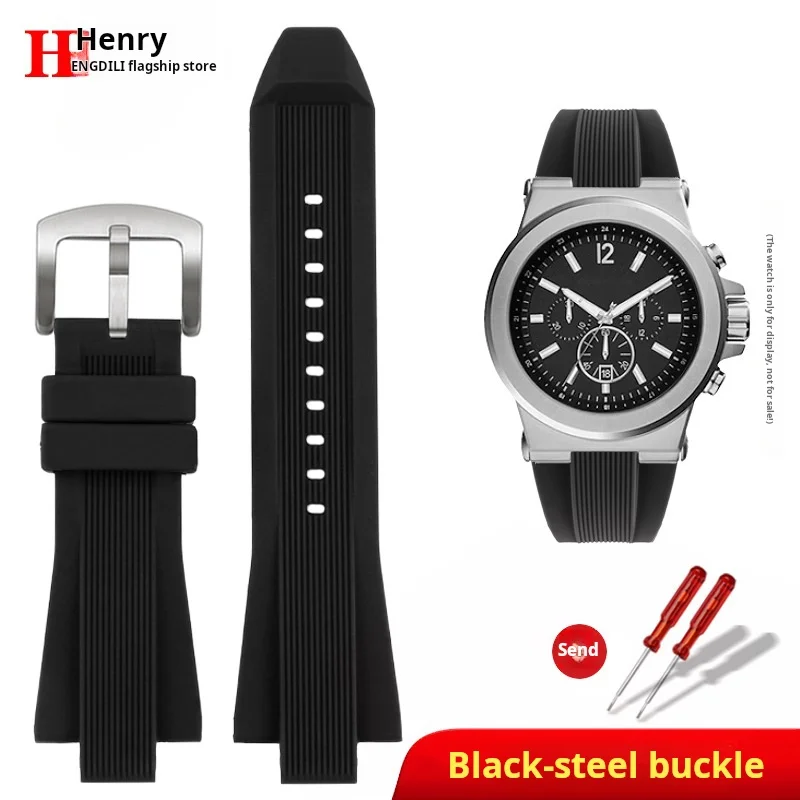 Luxury Men's Silicone Rubber Watch Strap - Soft and Durable by Michael Kors