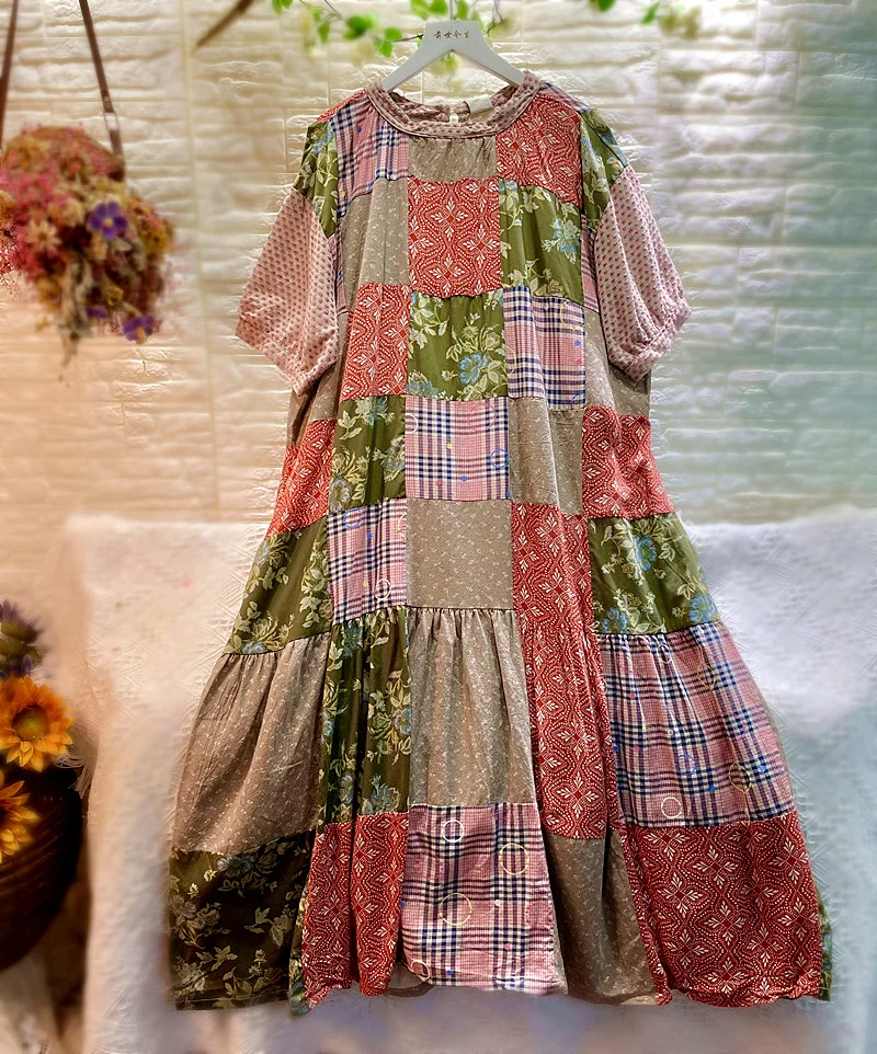 ワンピース MEDI PATCHWORK CLOTH DRESS Wholesale Tanya's Patchwork Dress