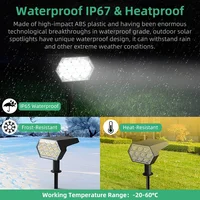 Spot Lumineux Solaire à 92 LED, Imperméable IP67, 2 en 1, Éclairage d'Extérieur, Idéal pour un Jardin, une Cour ou une Véranda 4