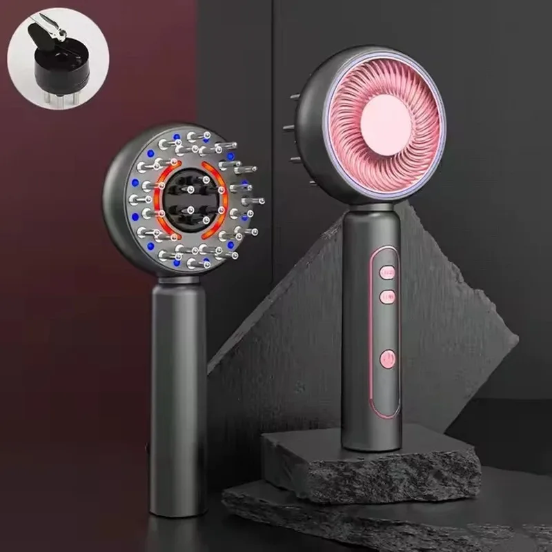 Electric Massage Hair Comb Vibration Head Massager Brushes Promote Smooth Hair Growth Multi Functional Red Light Nourish Scalp