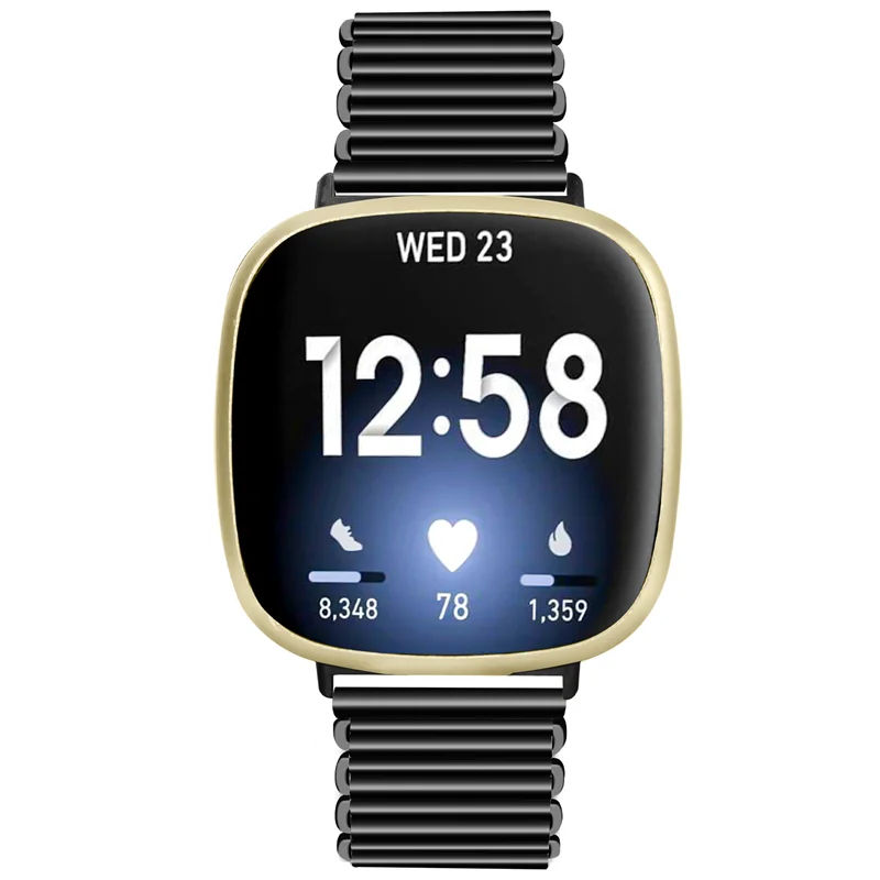 Stainless Steel Alpine Loop Wristband for Fitbit Versa - Premium Metal Watch Strap Accessory