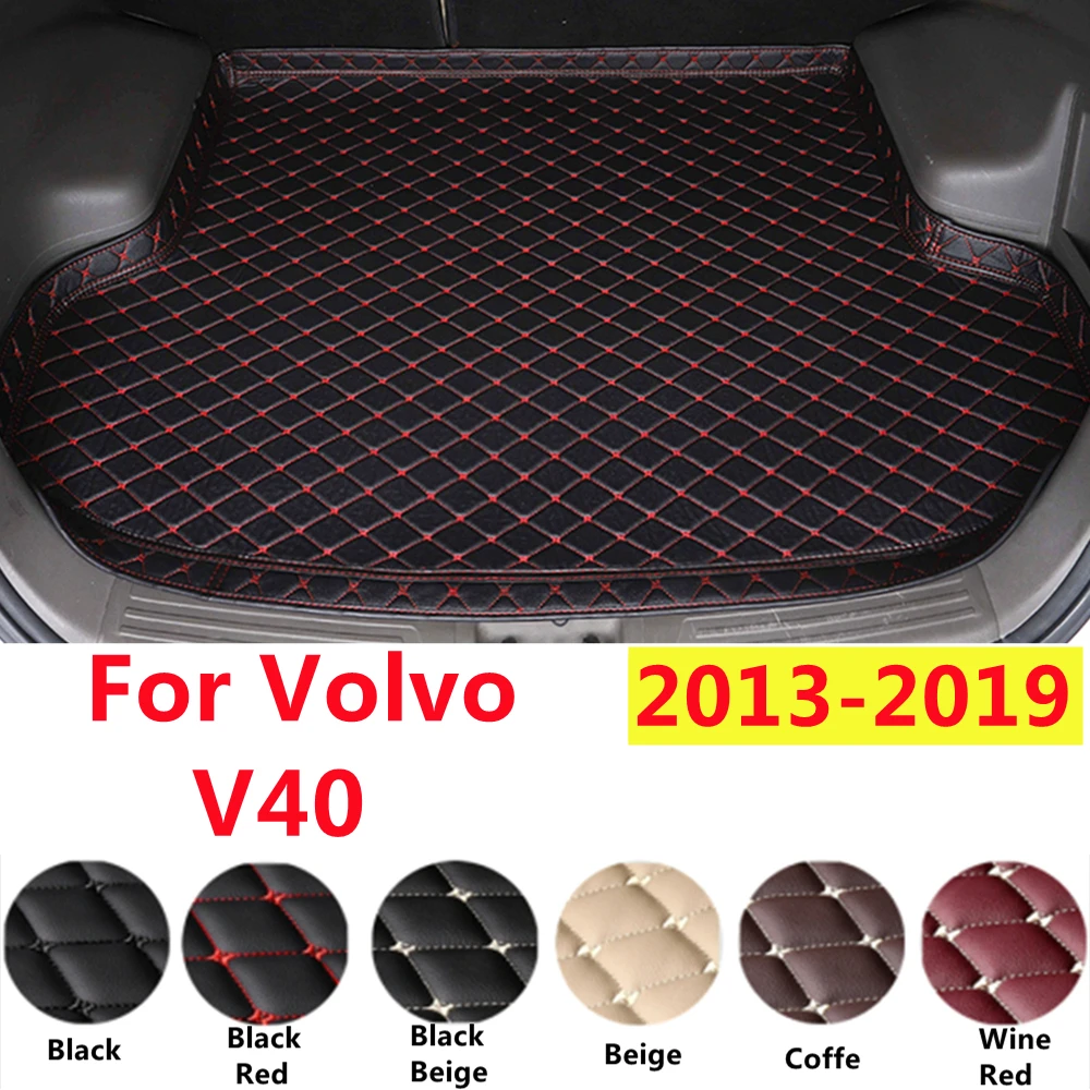 

Кожаный коврик для багажника автомобиля SJ XPE для Volvo V40 2019 2018 2017-2013, автомобильные фитинги, подкладка для багажника, задний водонепроницаемый