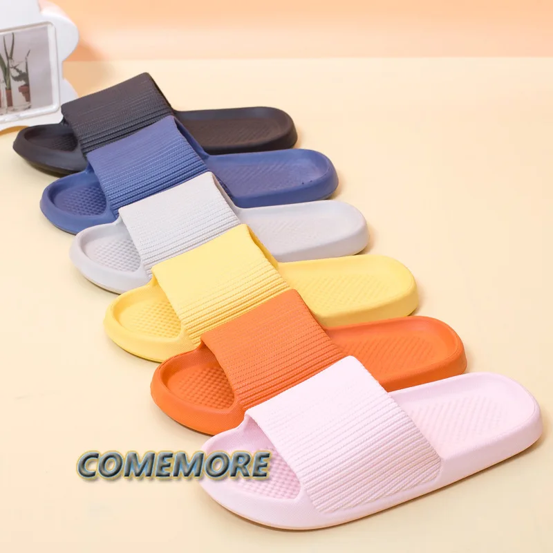 

2024 Men Platform Slippers Shoes Unisex Summer Beach Eva Soft Sole Slide Sandals Casual Women's Indoor Bathroom Anti-slip Slides