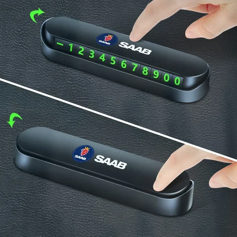 Tarjeta De Estacionamiento Temporal, Placa De Número De Teléfono, Diseño Oculto Para Saab 93 95 Saab 9-3 9-5 900, Accesorios De Coche