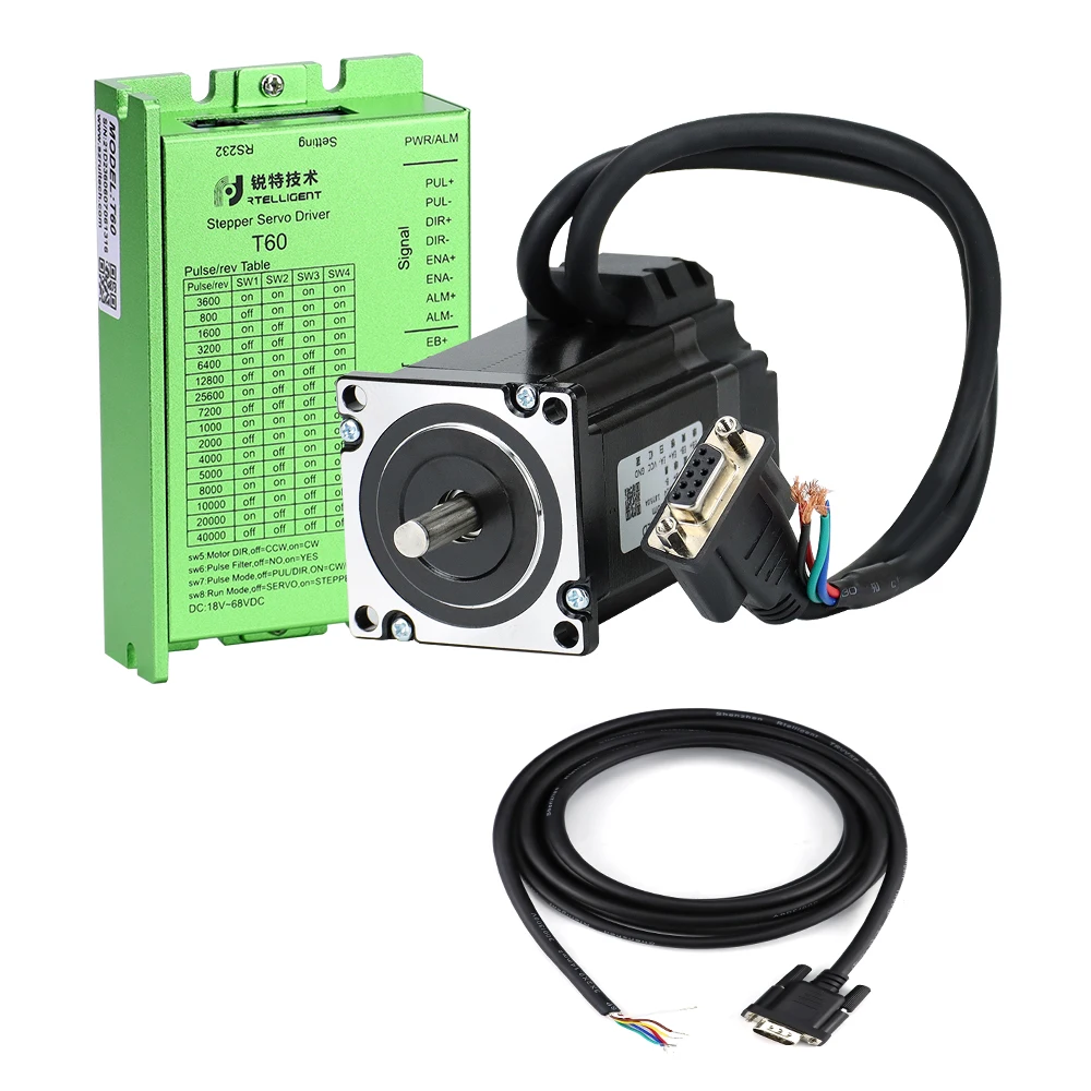 

RTELLIGENT Nema 23 Stepper Closed Loop Servo Motor and Driver Kit 2 Phase 2.3NM 5.0A 57X57X98mm with Encoder