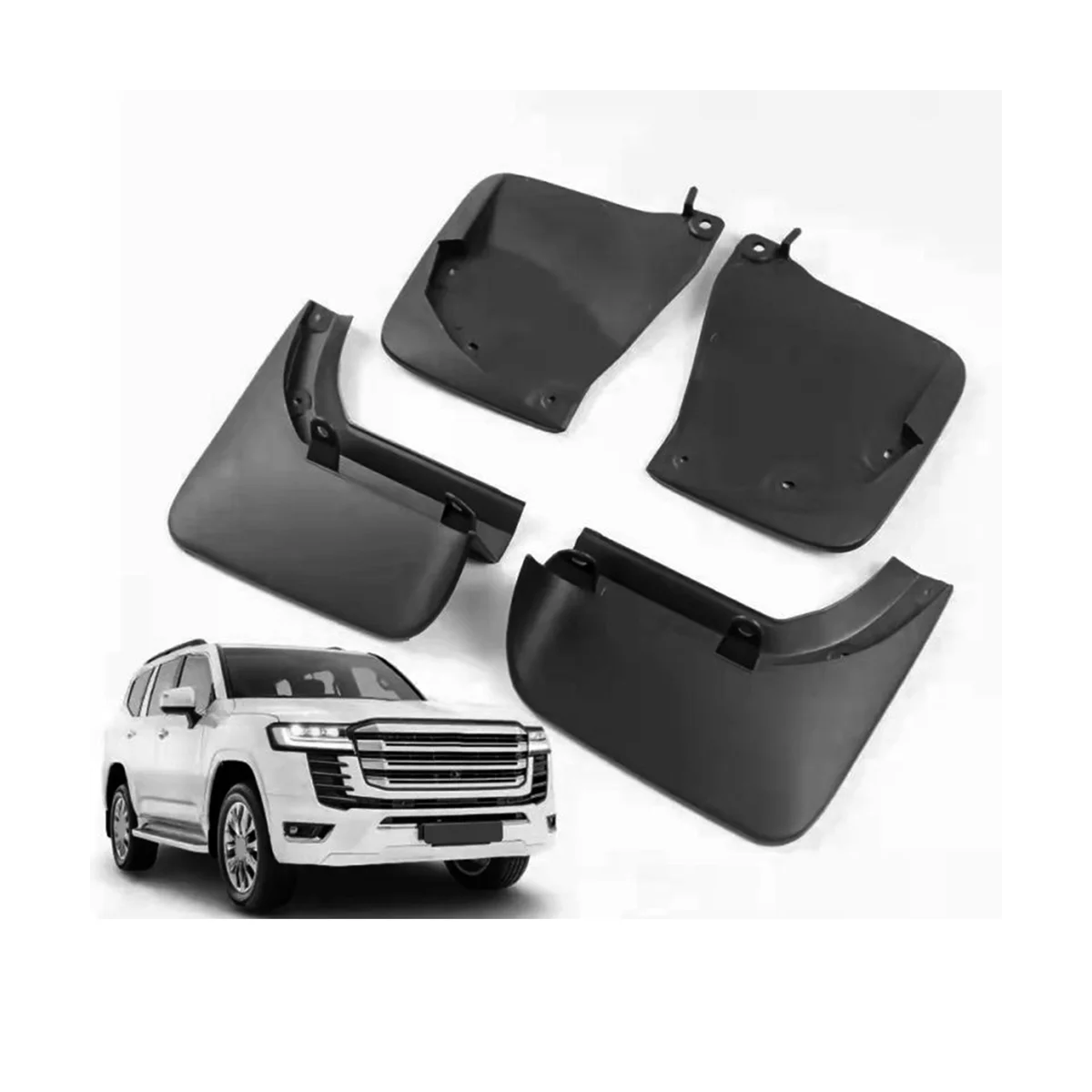 

Car Mudflaps for Toyota Land Cruiser LC300 2022 2023 Mud Flaps Splash Guards Front Rear Fender Protector