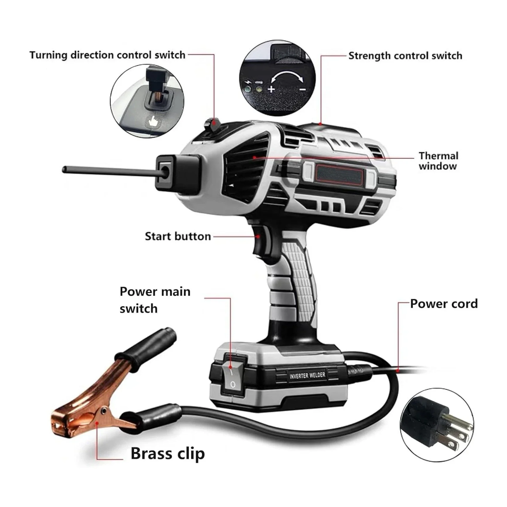 4600W Electric Welding Machine Handheld 220V 20-120A ARC Welder Kit Hand Held IGBT Inverter with Welding Tool Set and Toolbox 3