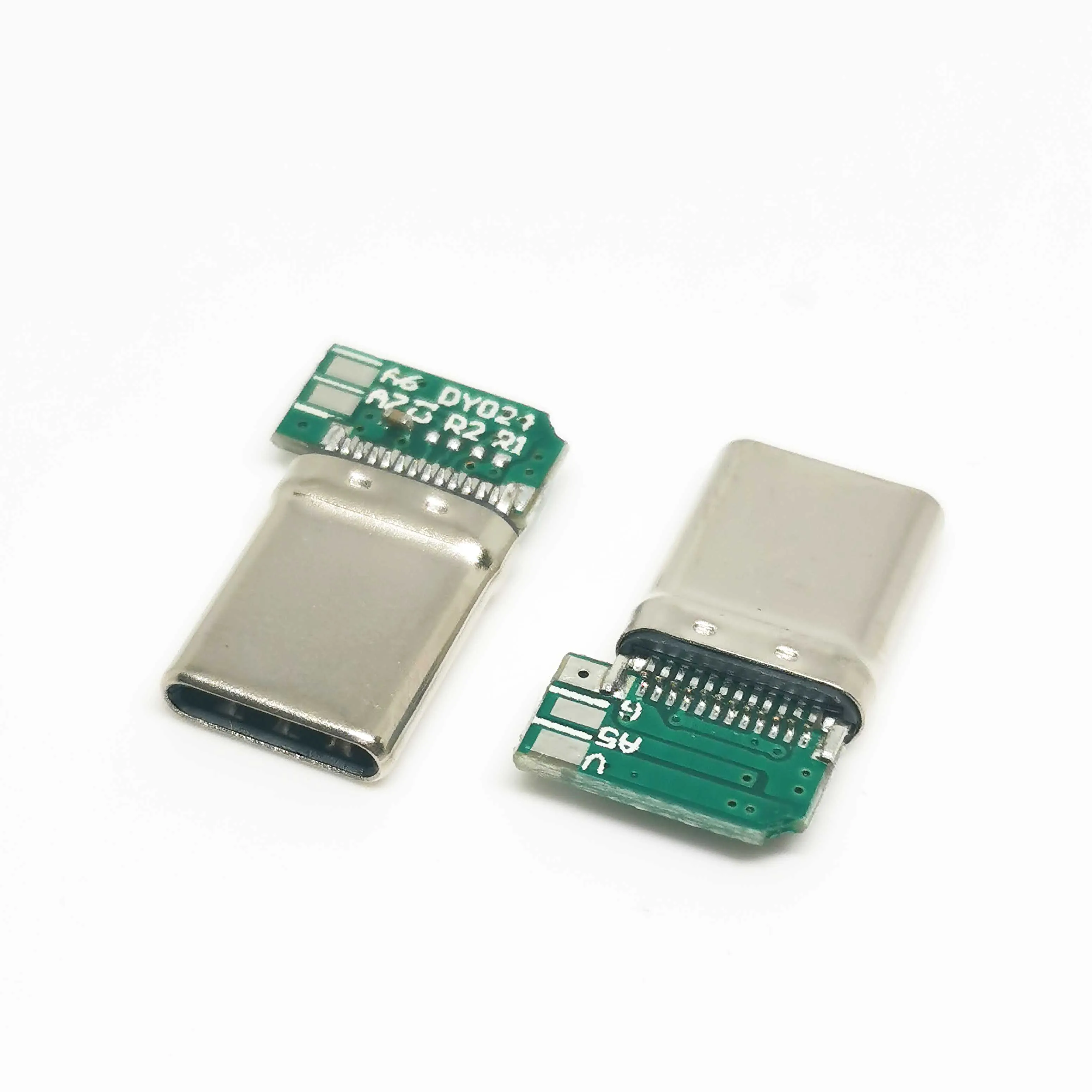 Enhanced USB3.1 Type-C Male Connector with Elbow Design and Interface Board