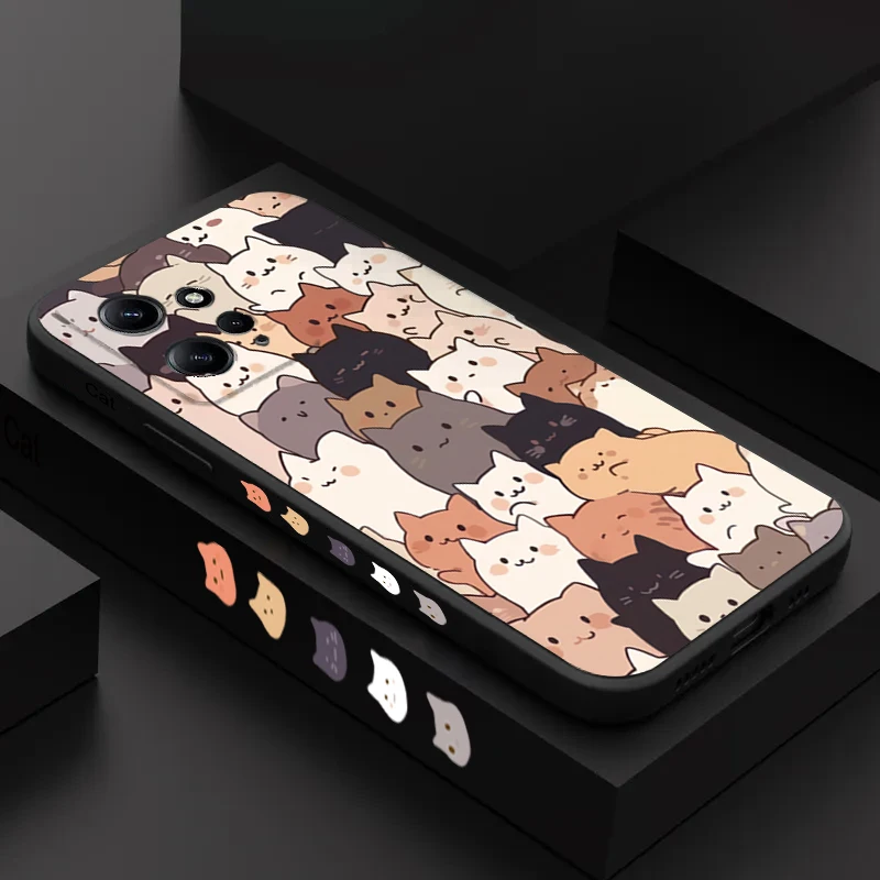 Playful Cat String Ball Matte Soft Phone Case