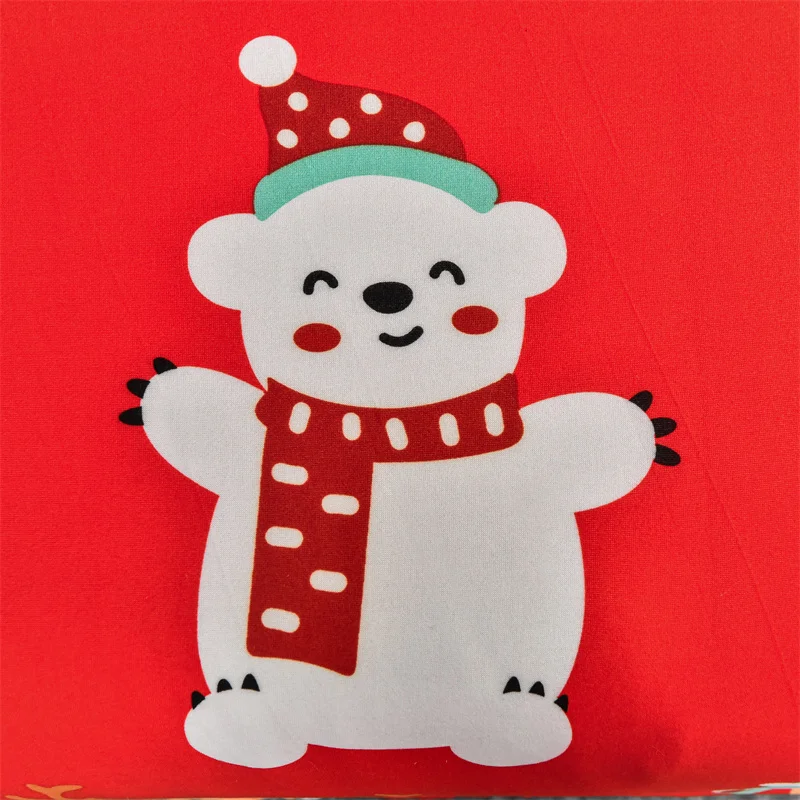 Holiday Decoration Sofa Cover Christmas Snowman Print Installation Simple Universal Sofa Cover