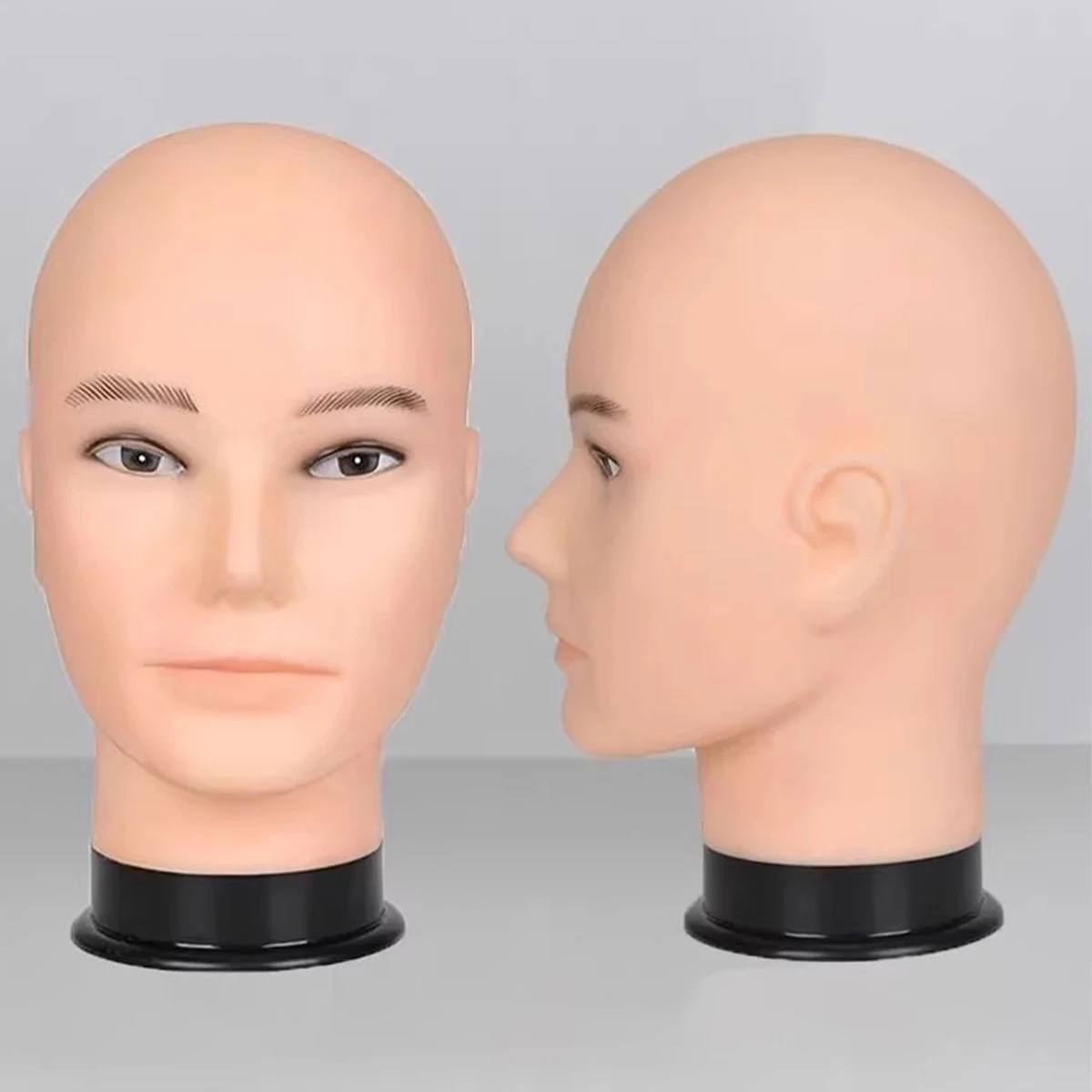 Testa di Manichino con Supporto Nero Regolabile, Ideale per Acconciature, Styling e Formazione in Cosmetologia, Resistente, Realistica e Facile da Usare - immagine 3