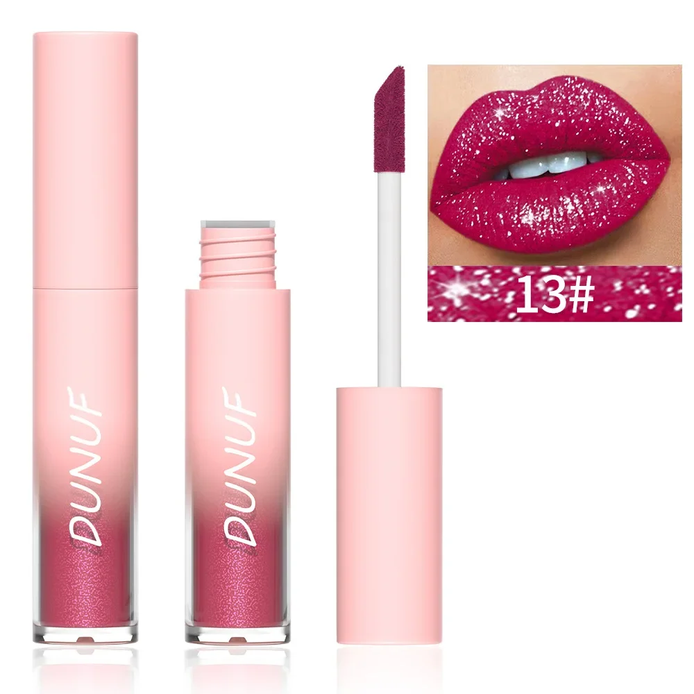 thumbnail image 1 of 18 Colors Lip Gloss Sexy Make Up Waterproof Diamond Shimmer Glitter Lip Gloss Matte Glitter Liquid Lipstick Diamond Pearl Colour, 1 of 5