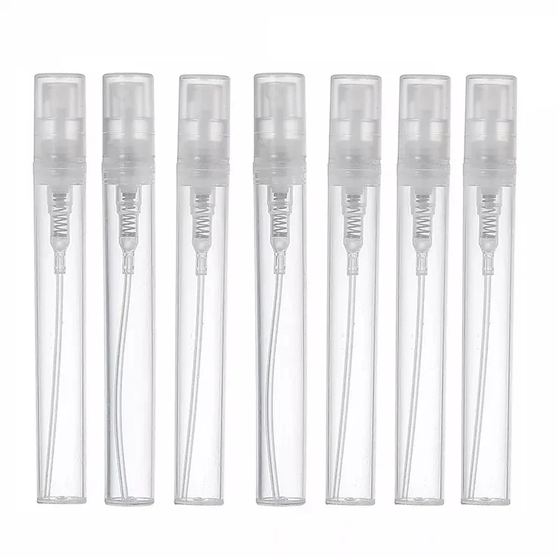 50/100PCS 10ML Empty Clear Spray Bottle Portable Glass Perfume Bottle Cosmeti Container Pump Perfume Atomizer Travel Accessories 2 3 5 10ml clear scale glass bottle portable perfume spray bottles travel perfume atomizer cosmetic container memory with filler