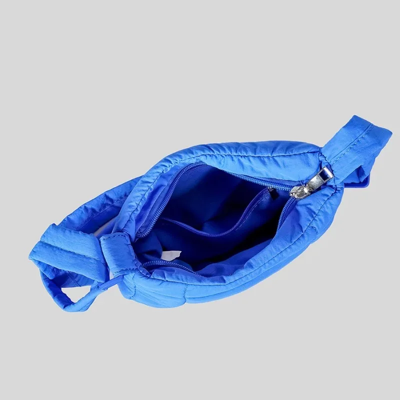Casual Small Puffer Bag Designer Crossbody Bag for Women Lightweight Nylon Padded Shoulder Bag Candy Color Female Purses 2023