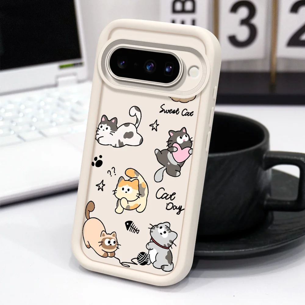 Playful Cat Staircase Soft Phone Case Cover